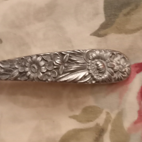 Kirk& Son Sterling Silver Repousse Serving Spoon. 1940s. - Picture 3 of 5